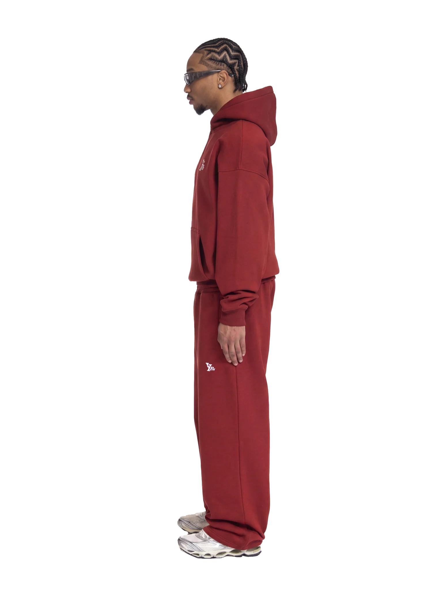 BASIC HOODIE DEEP RED - Image 3