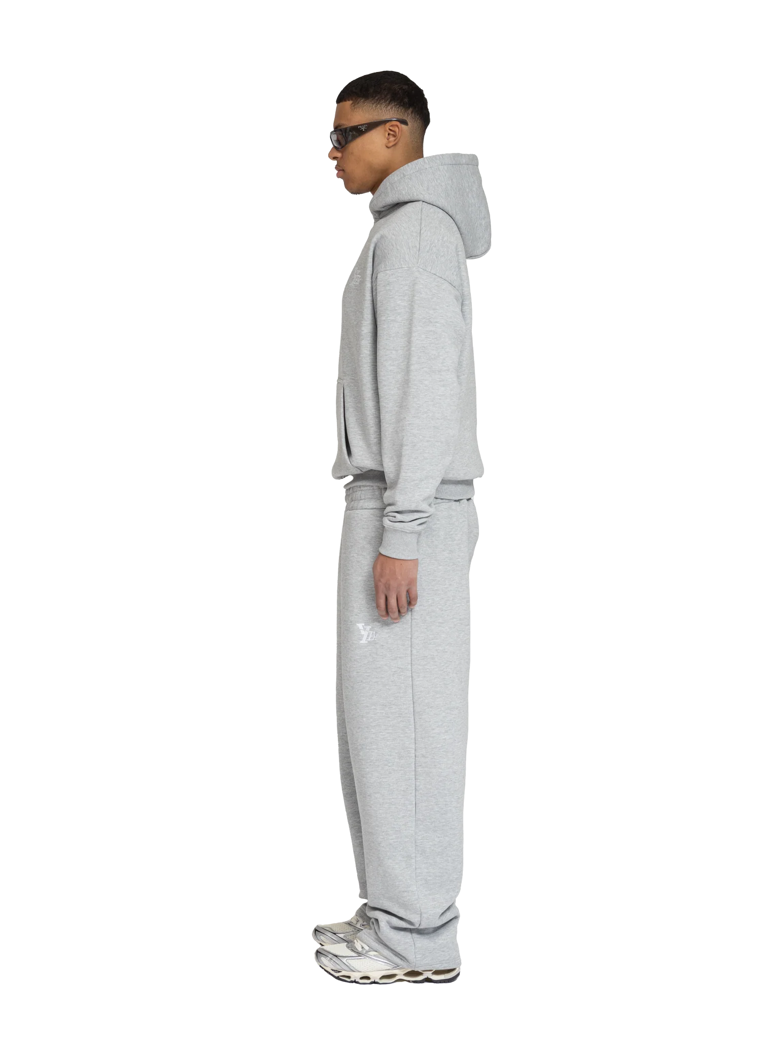 BASIC HOODIE GREY MELANGE - Image 3