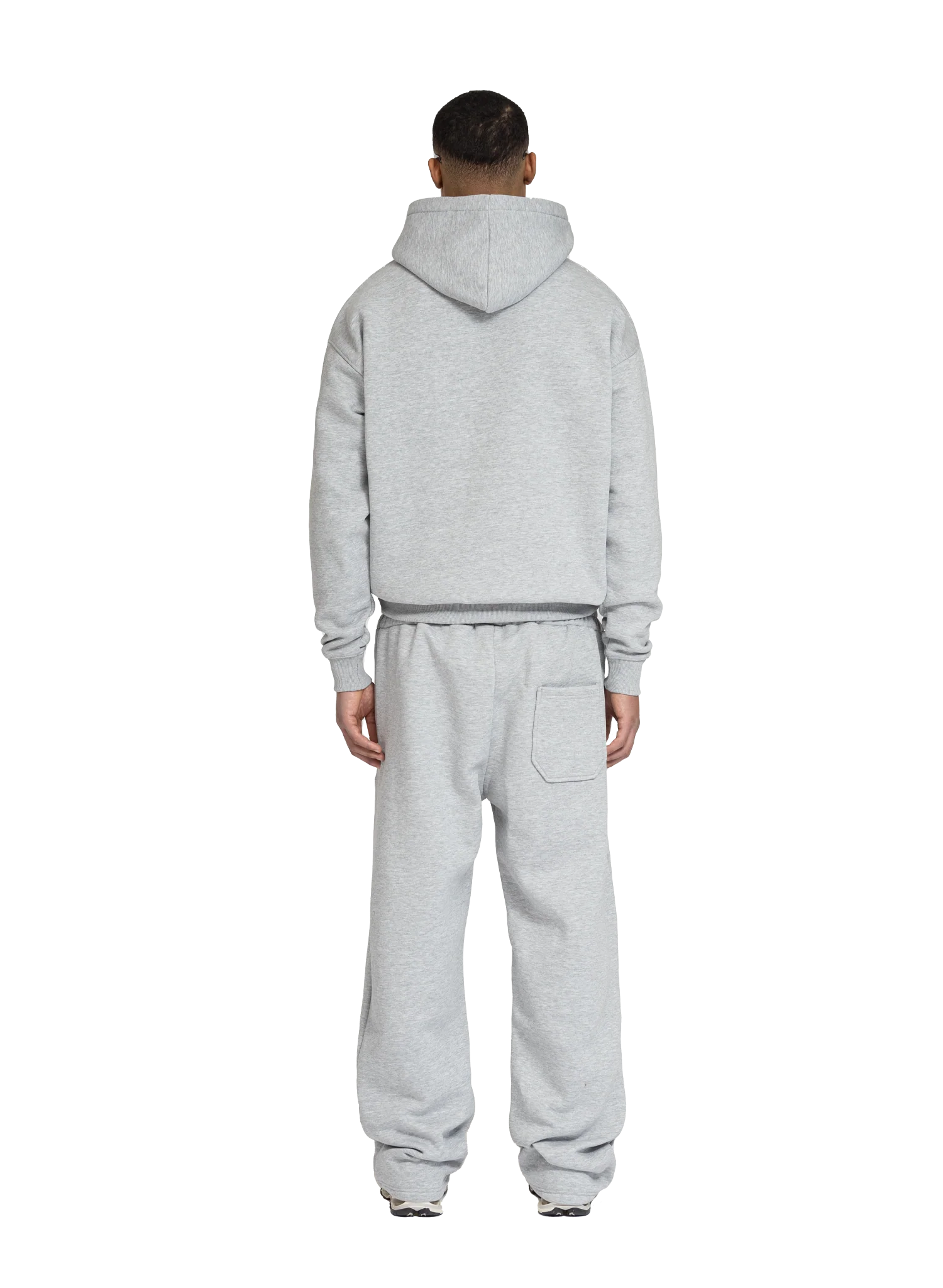 BASIC HOODIE GREY MELANGE - Image 4