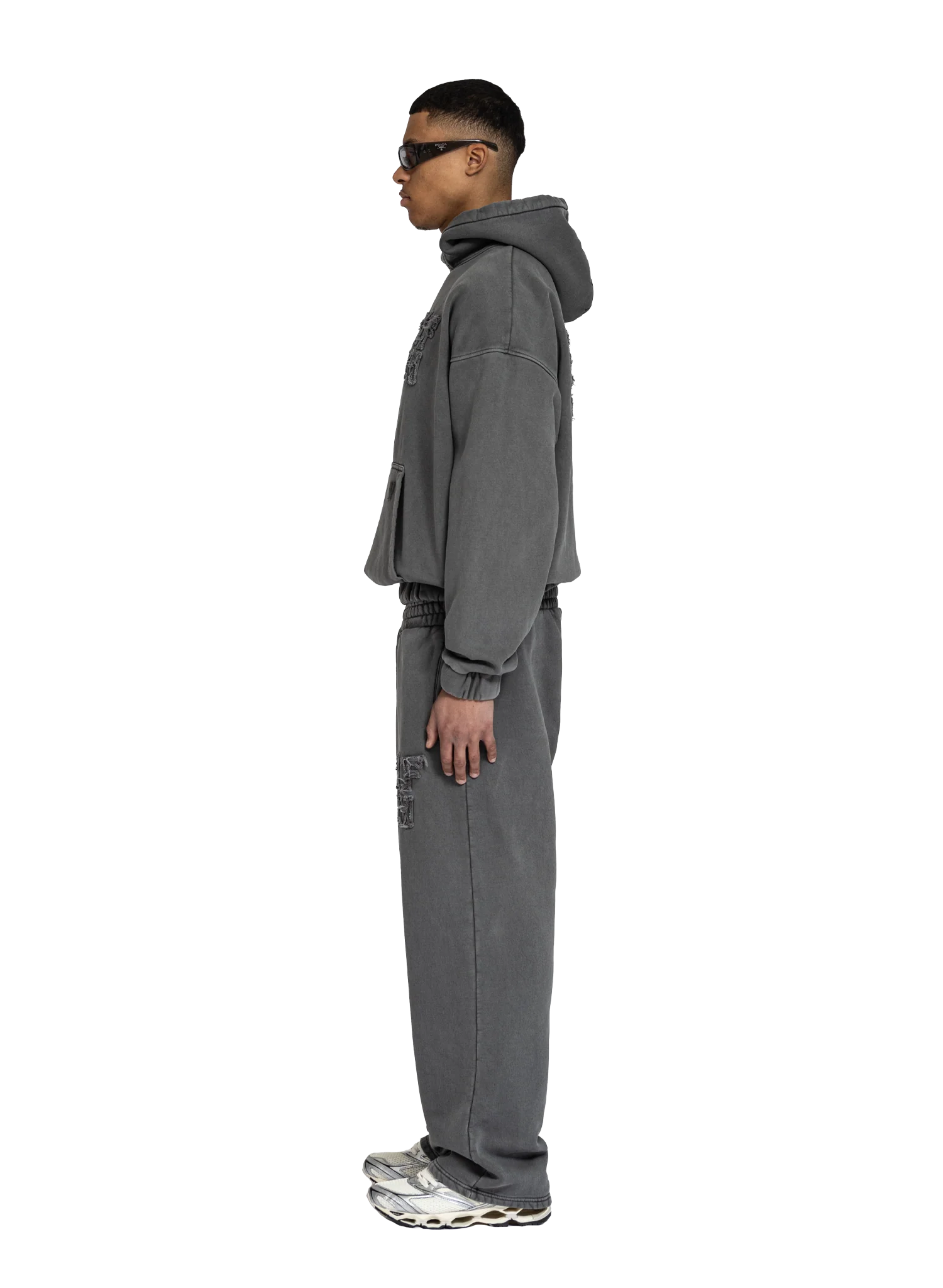 C/A HOODIE WASHED STONE GREY - Image 3