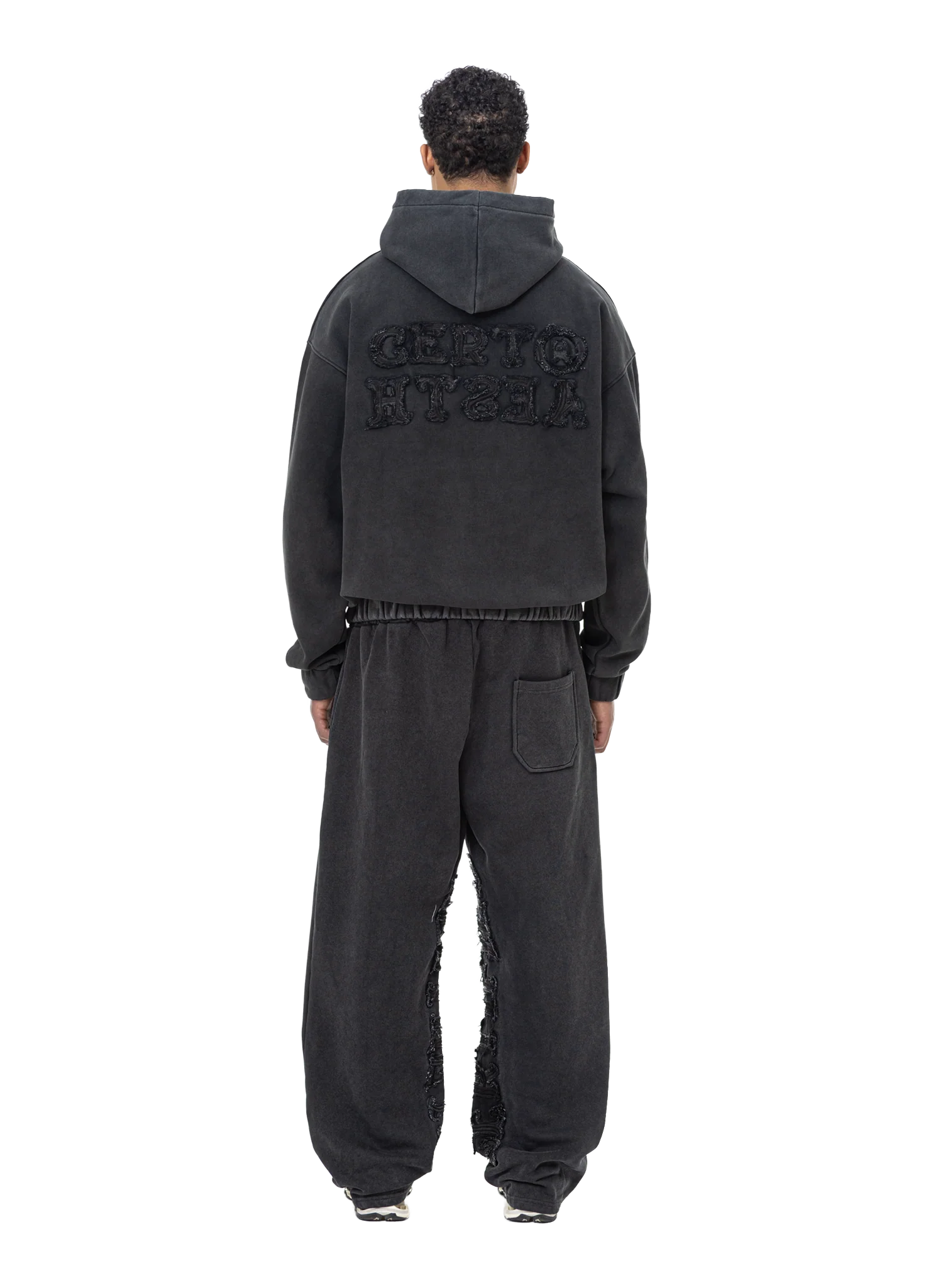 C/A HOODIE WASHED BLACK - Image 4