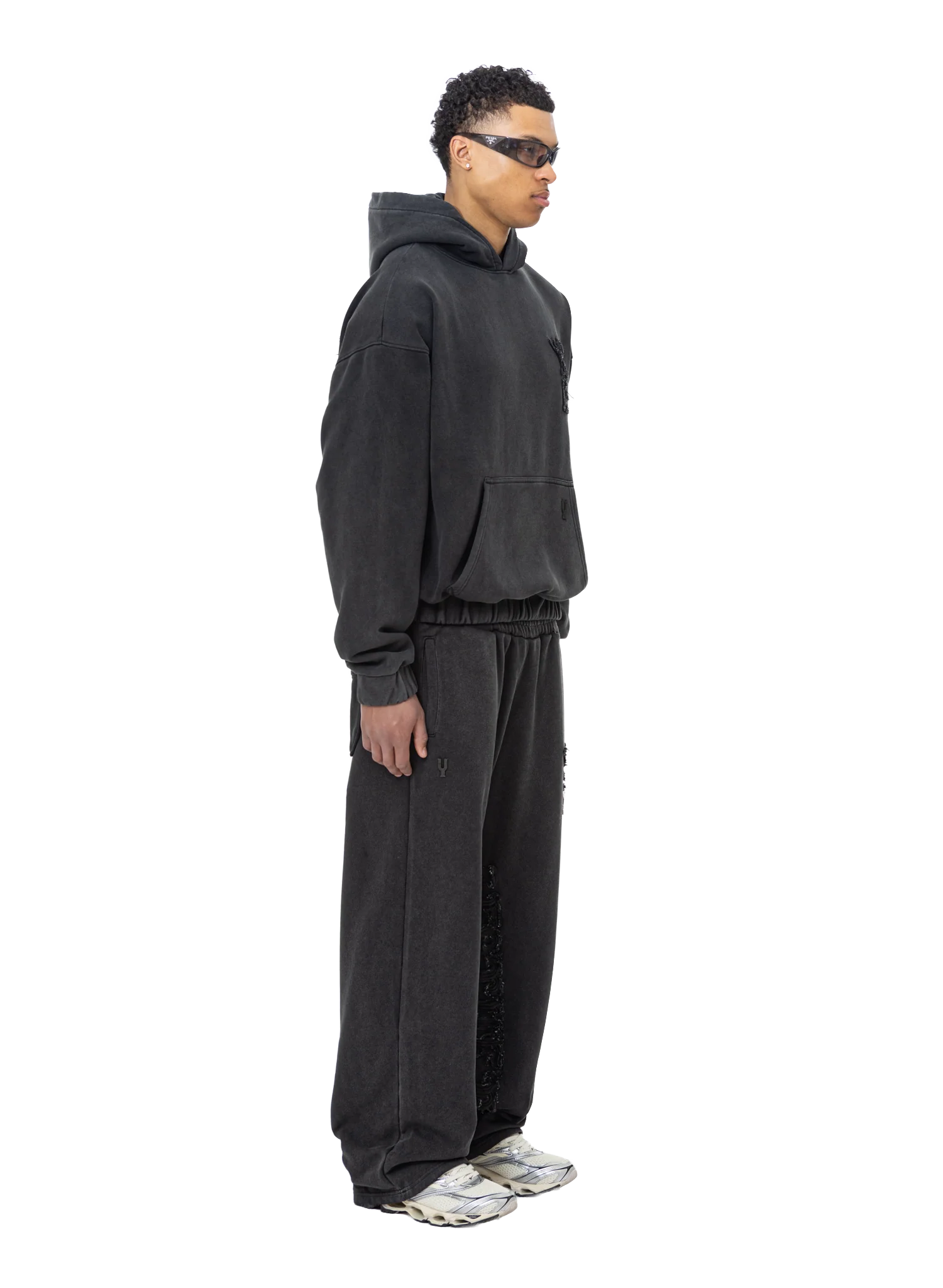 C/A HOODIE WASHED BLACK - Image 6