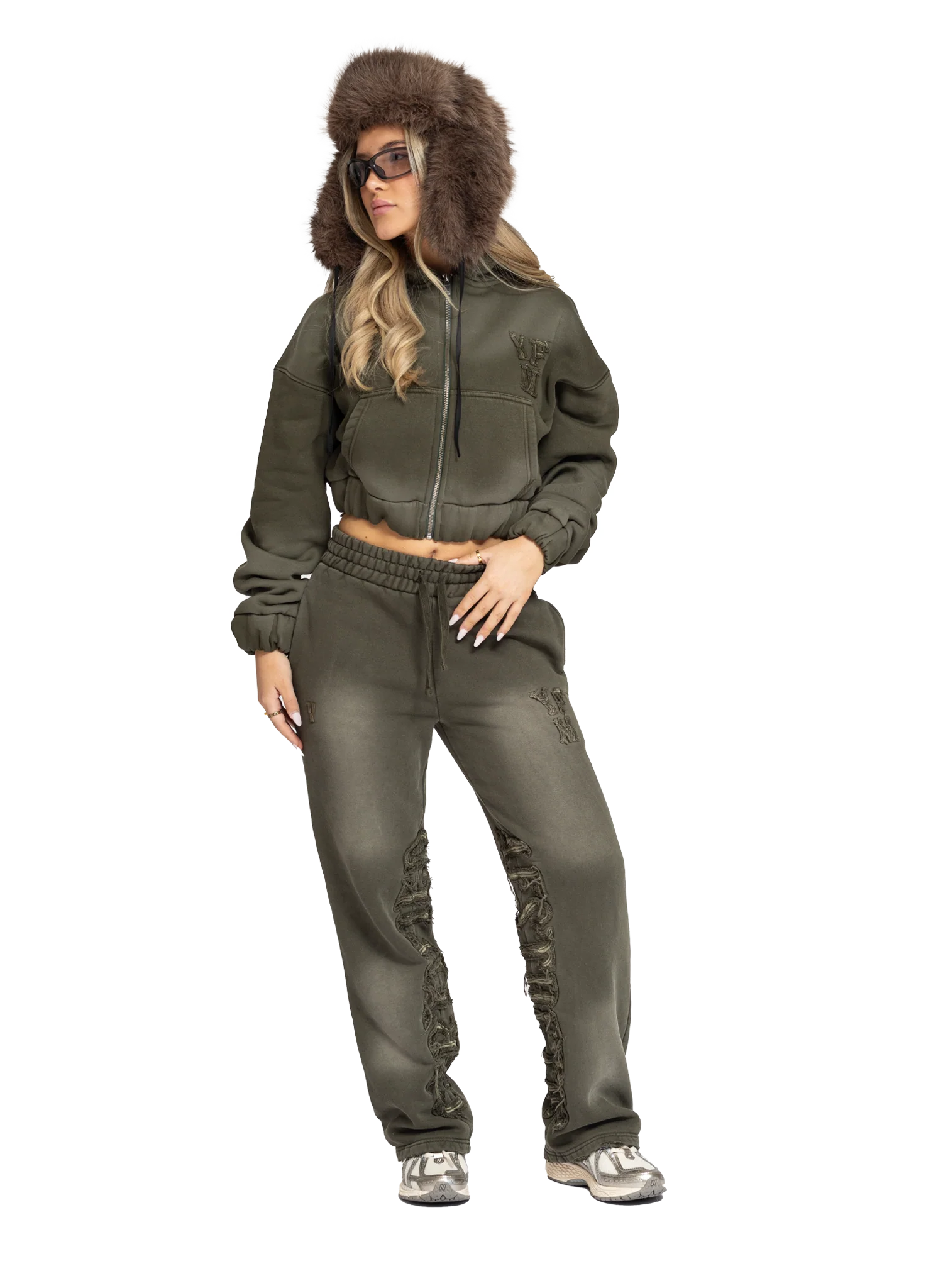 C/A ZIP-HOODIE WASHED OLIVE WOMEN - Image 5