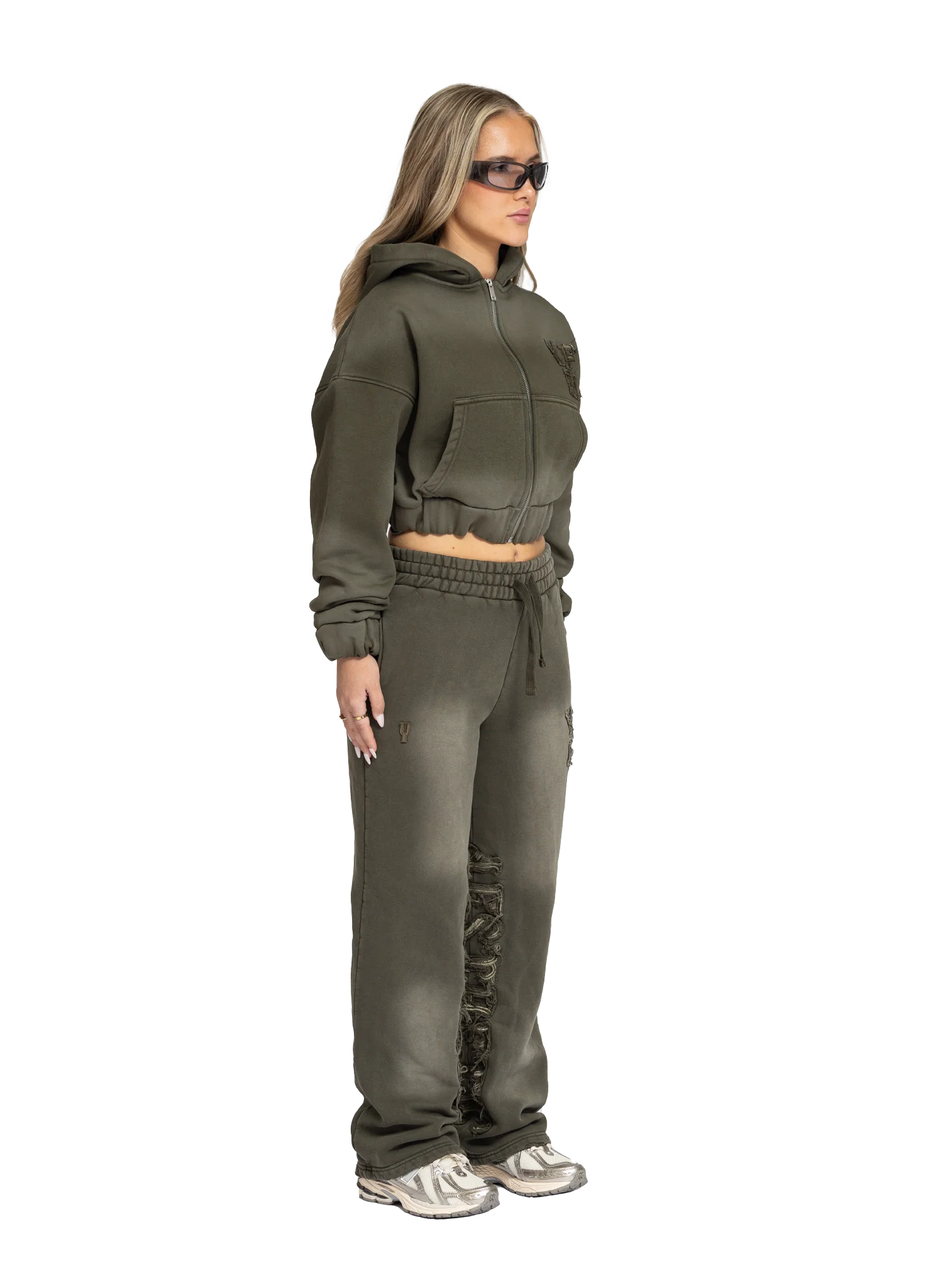 C/A ZIP-HOODIE WASHED OLIVE WOMEN - Image 6