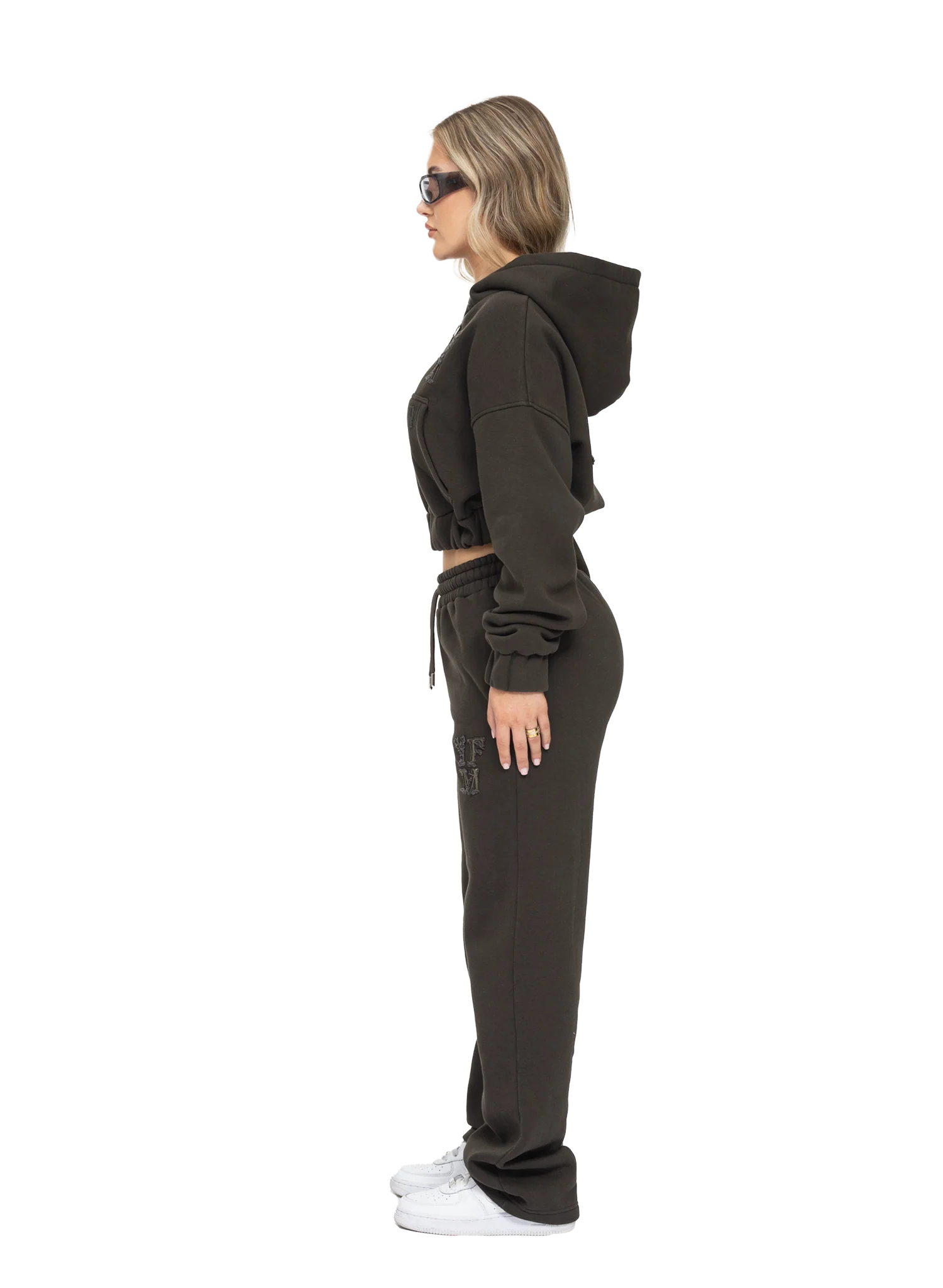 C/A ZIP-HOODIE DARK GREEN WOMEN - Image 3