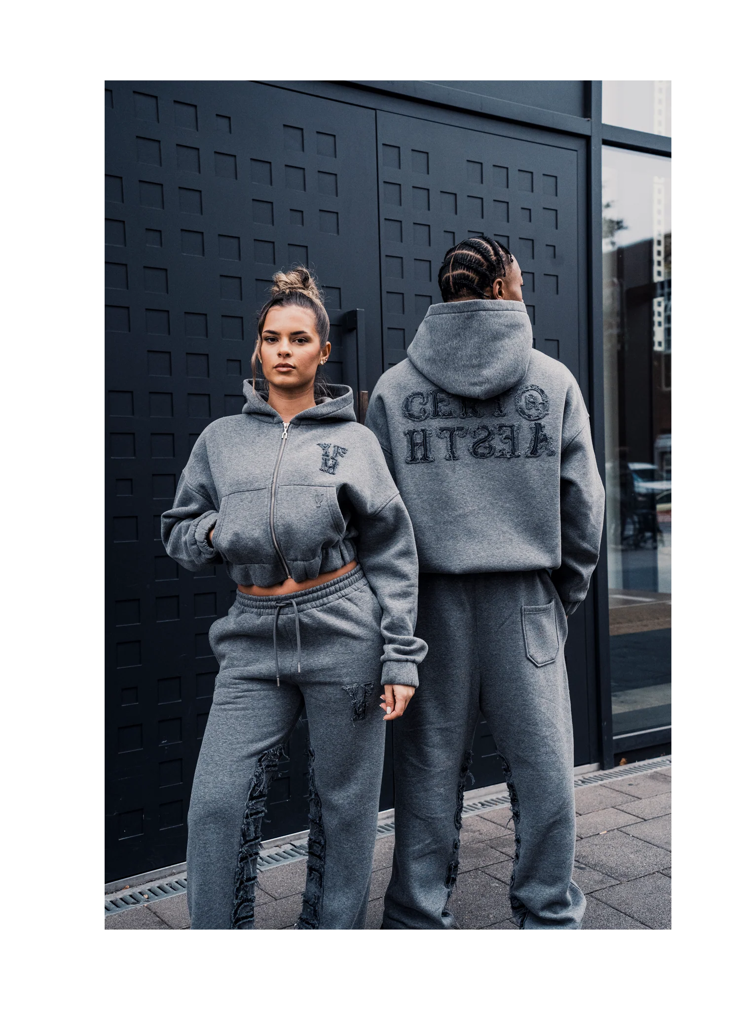 C/A ZIP-HOODIE DARK MELANGE WOMEN - Image 7