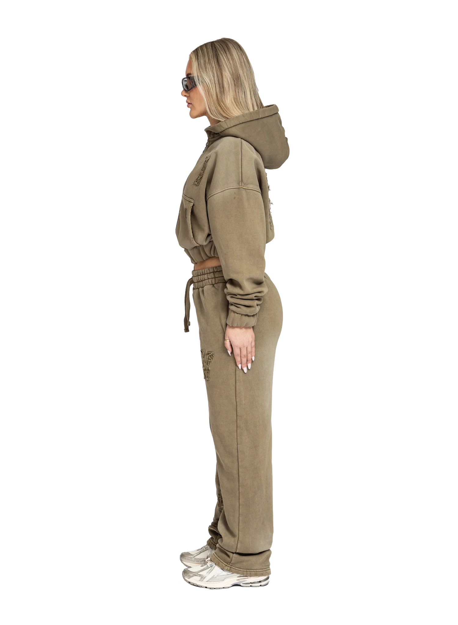 C/A ZIP HOODIE GOLDEN OLIVE WASH WOMEN - Image 3