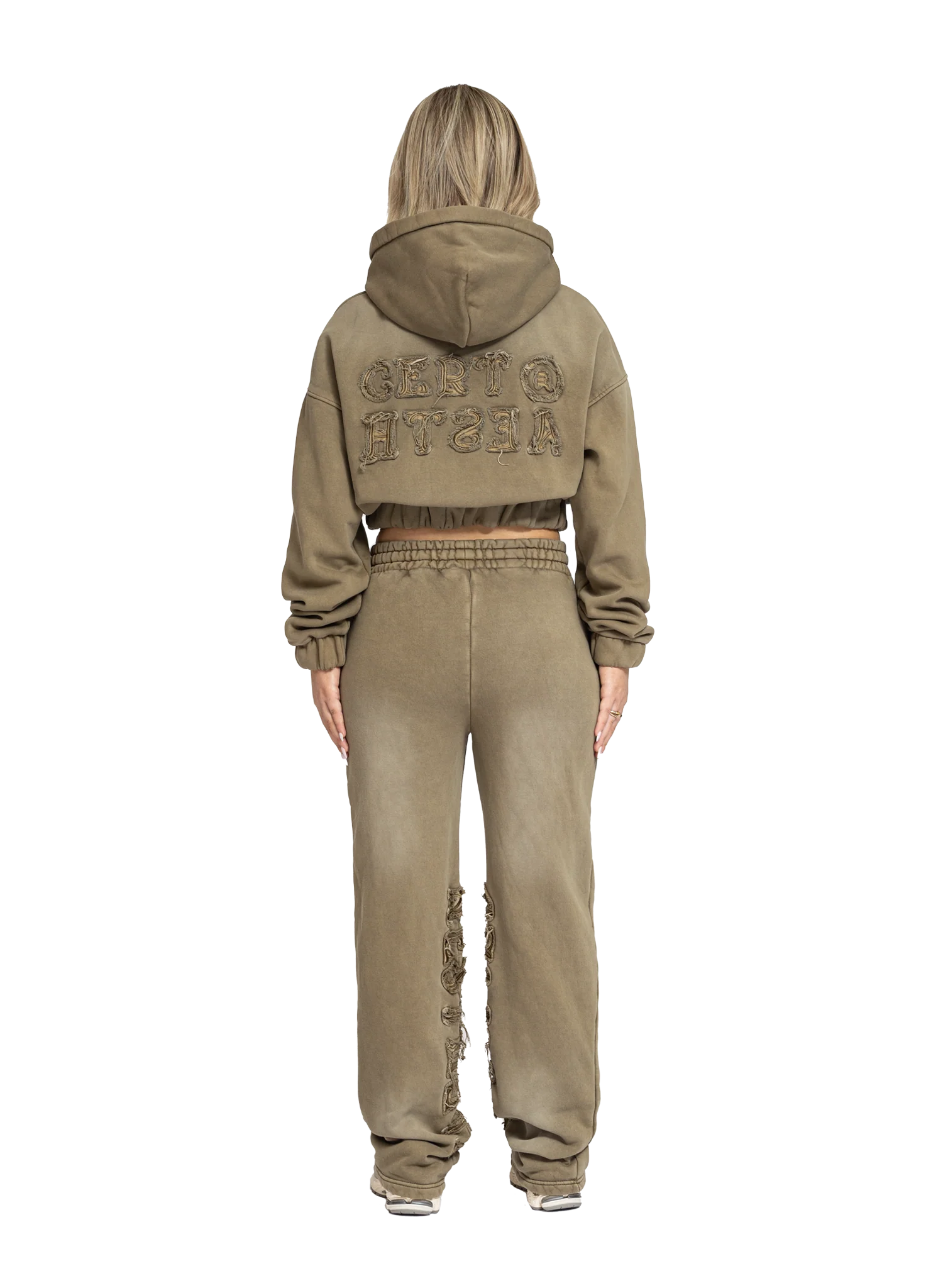 C/A ZIP HOODIE GOLDEN OLIVE WASH WOMEN - Image 4