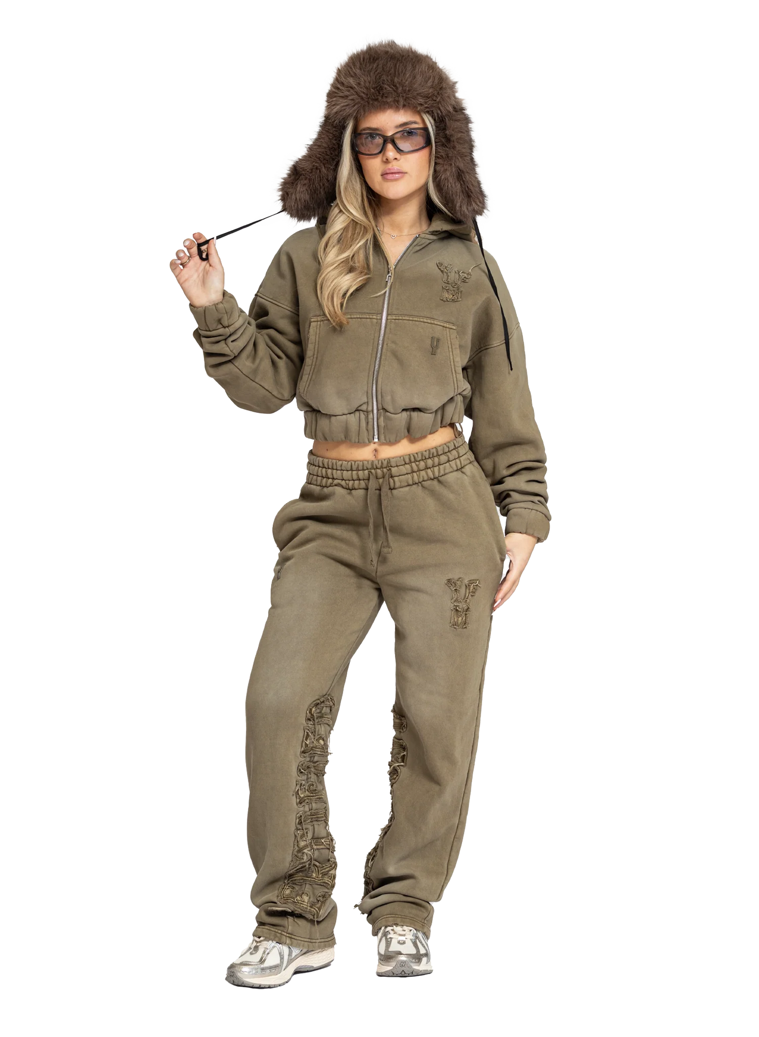 C/A ZIP HOODIE GOLDEN OLIVE WASH WOMEN - Image 6