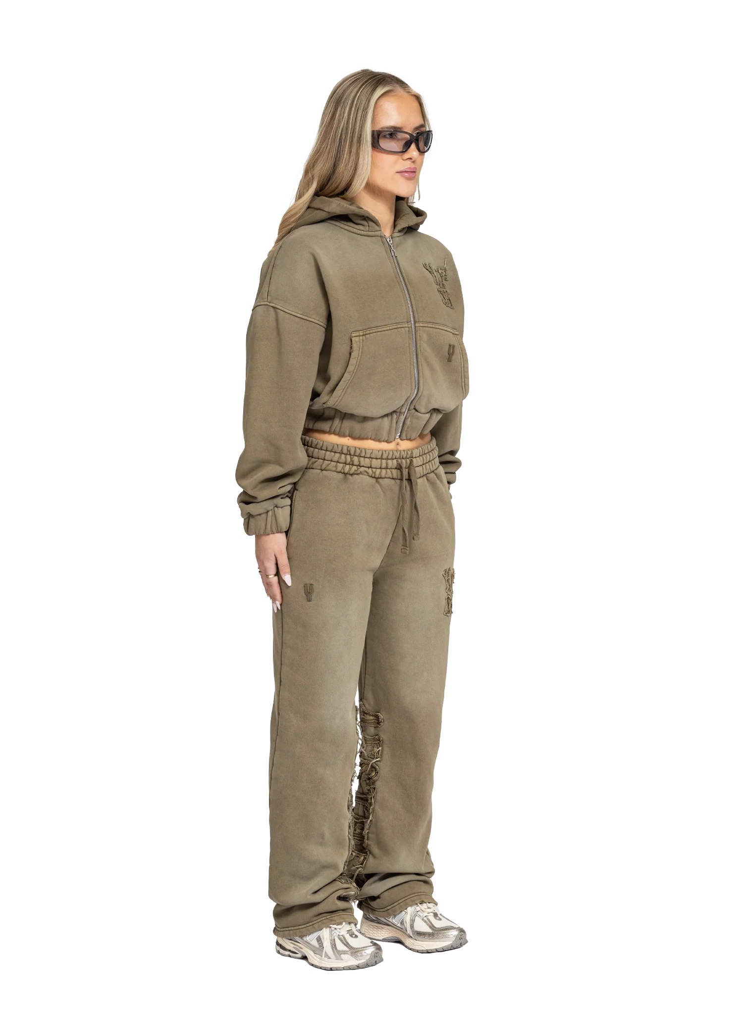C/A ZIP HOODIE GOLDEN OLIVE WASH WOMEN - Image 5