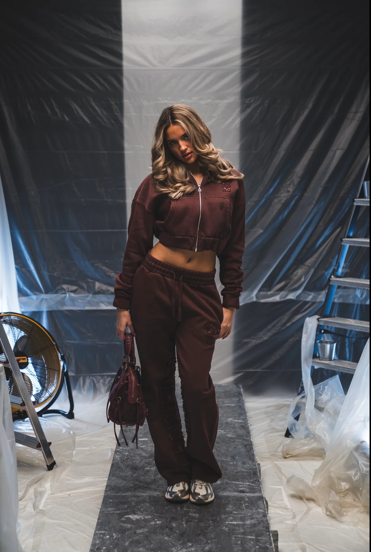 C/A ZIP HOODIE WASHED PLUM WOMEN - Image 7