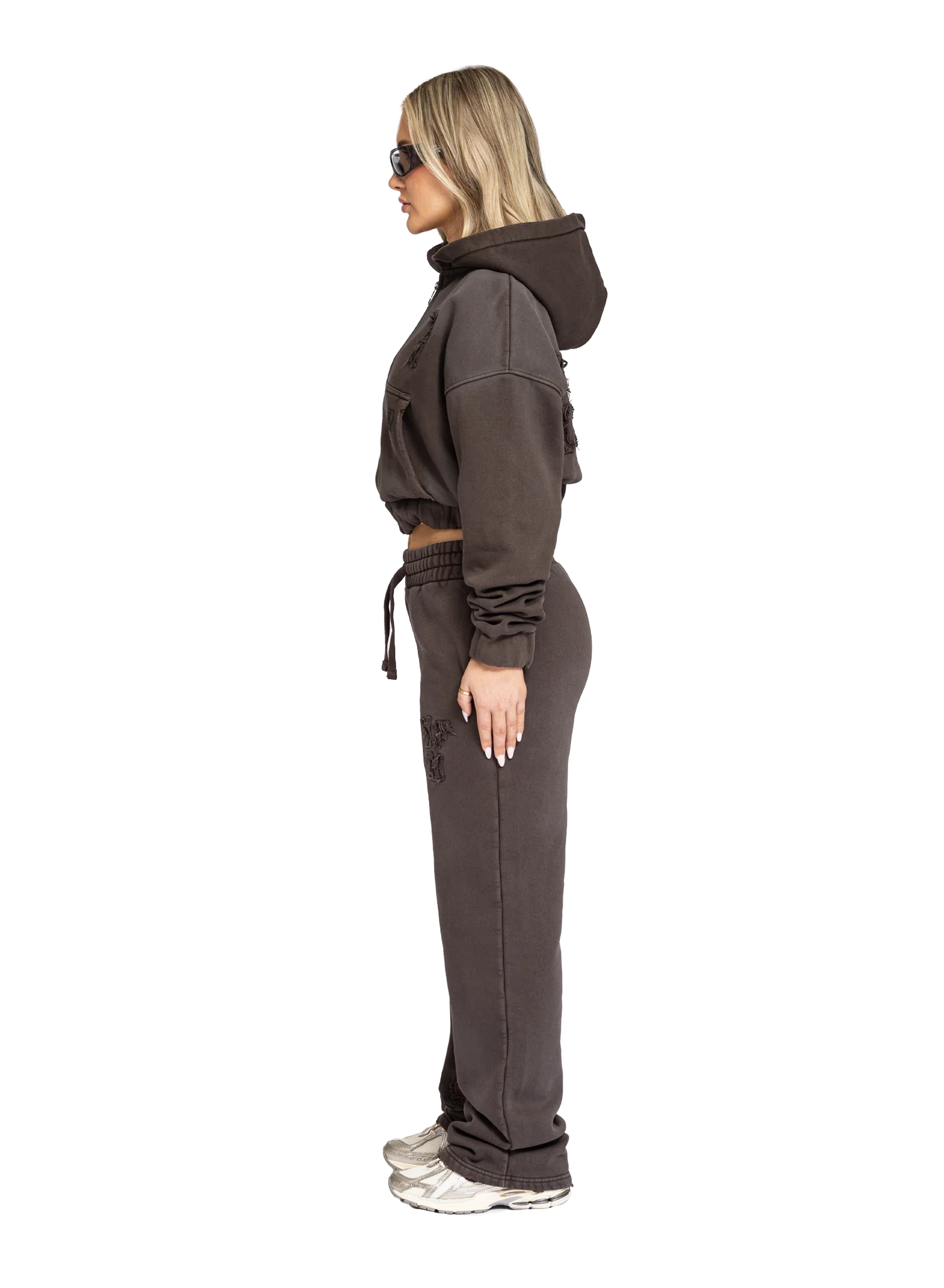 C/A ZIP-HOODIE WASHED UMBER WOMEN - Image 3