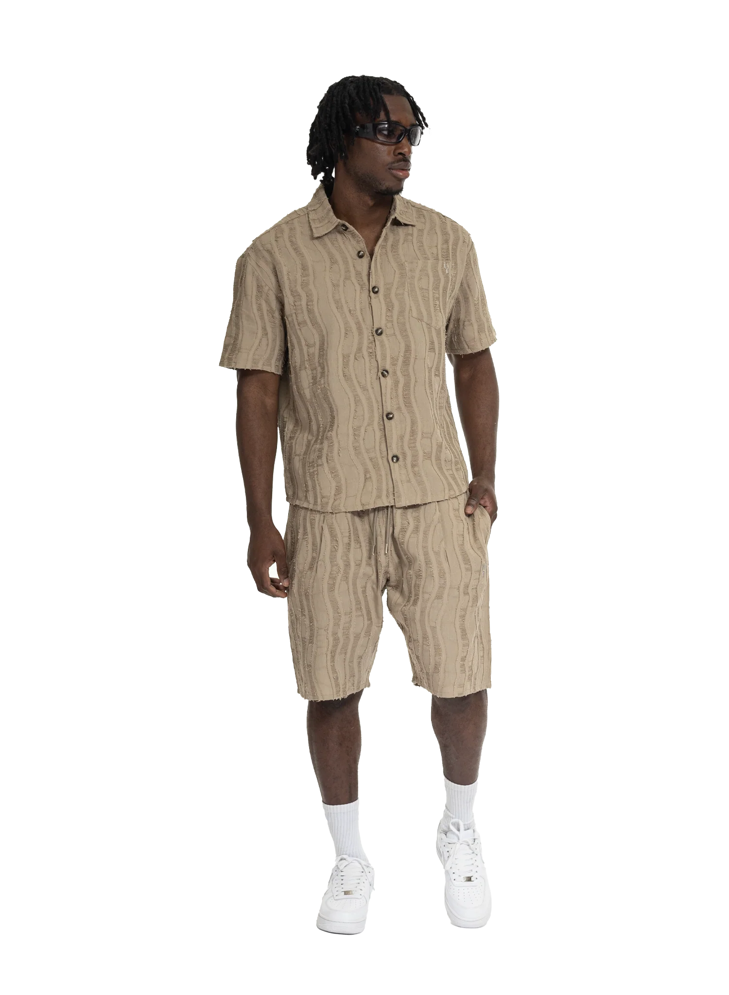 DISTRESS SCARS SHIRT DARK BEIGE - Image 5