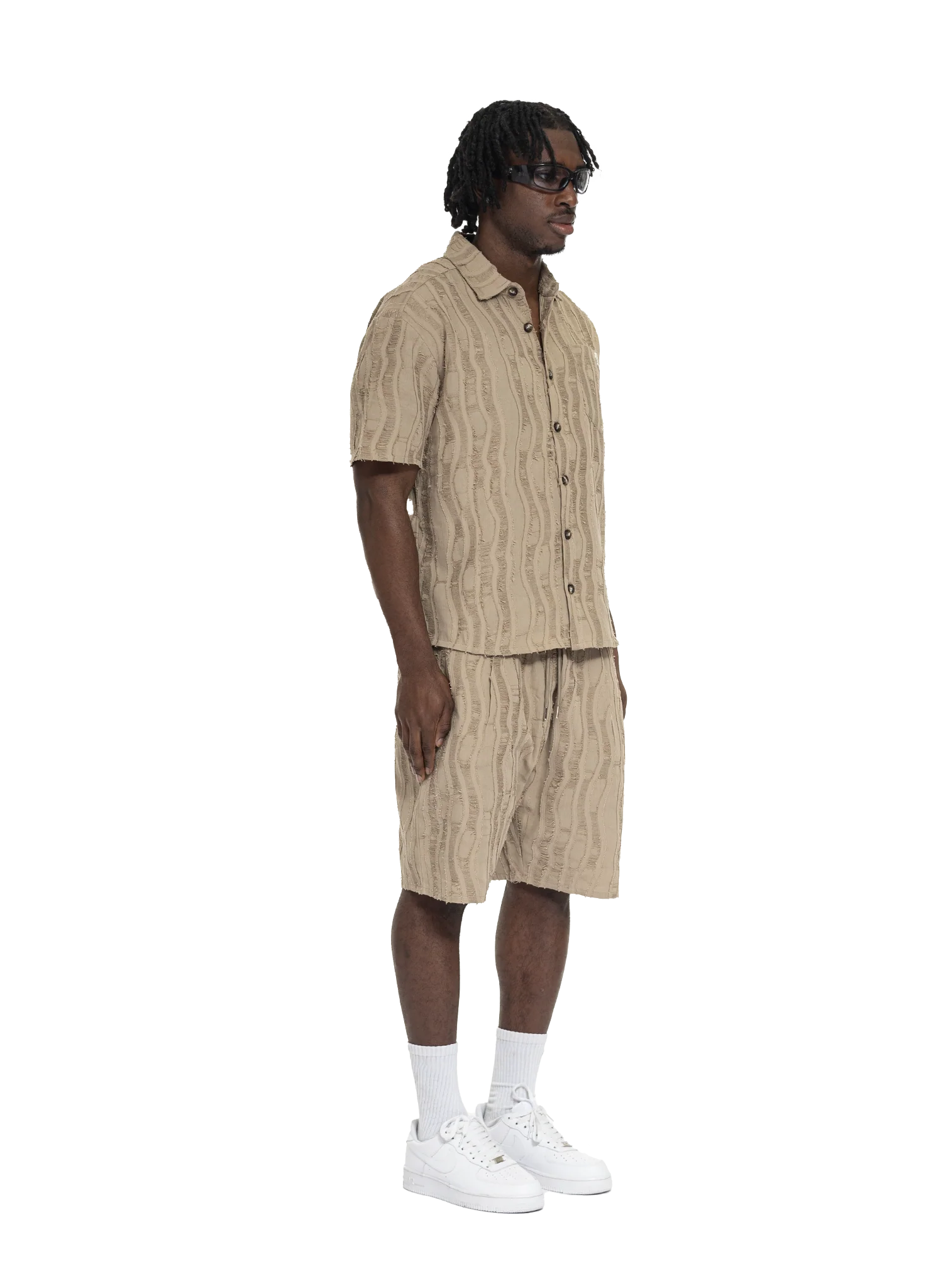DISTRESS SCARS SHIRT DARK BEIGE - Image 6
