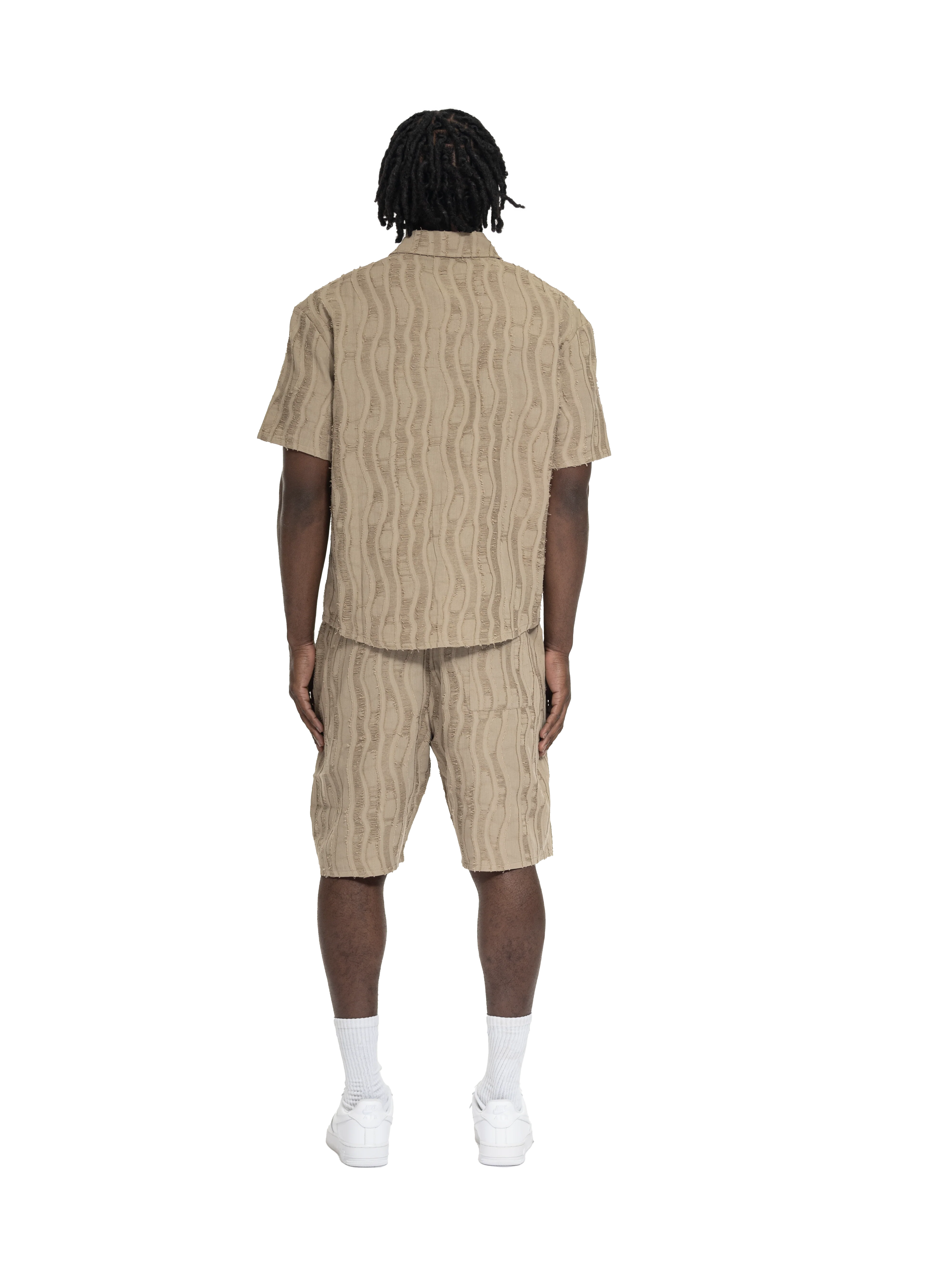 DISTRESS SCARS SHORTS DARK BEIGE - Image 4