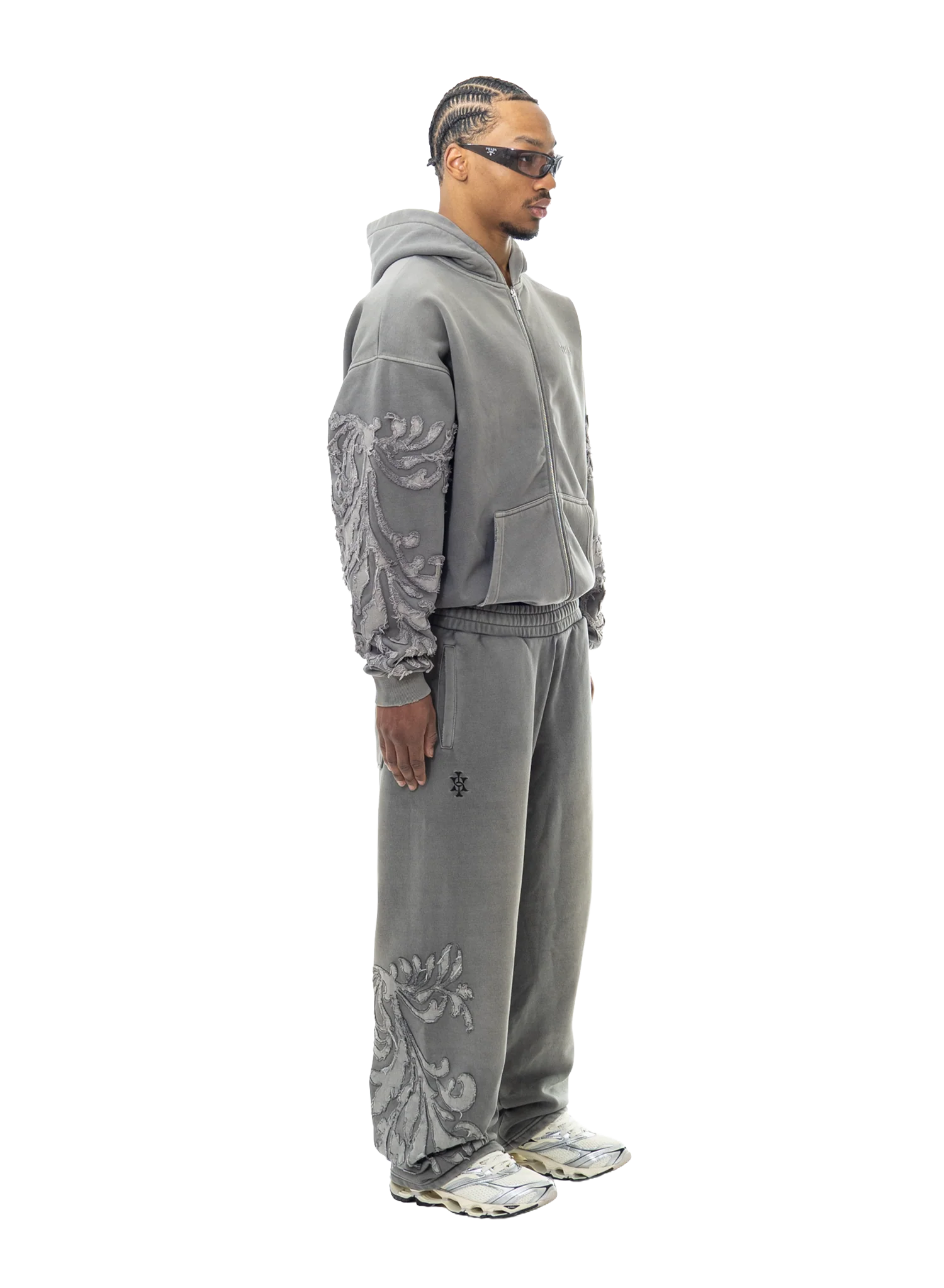 PHANTOM ZIP-HOODIE WASHED GREY - Image 6