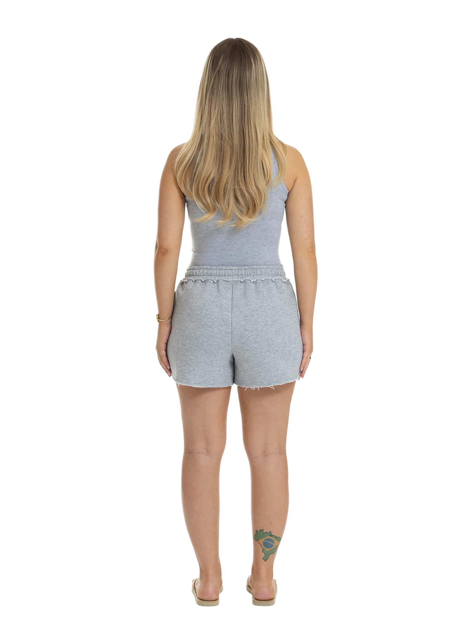 SHORTS GREY MELANGE WOMEN - Image 4