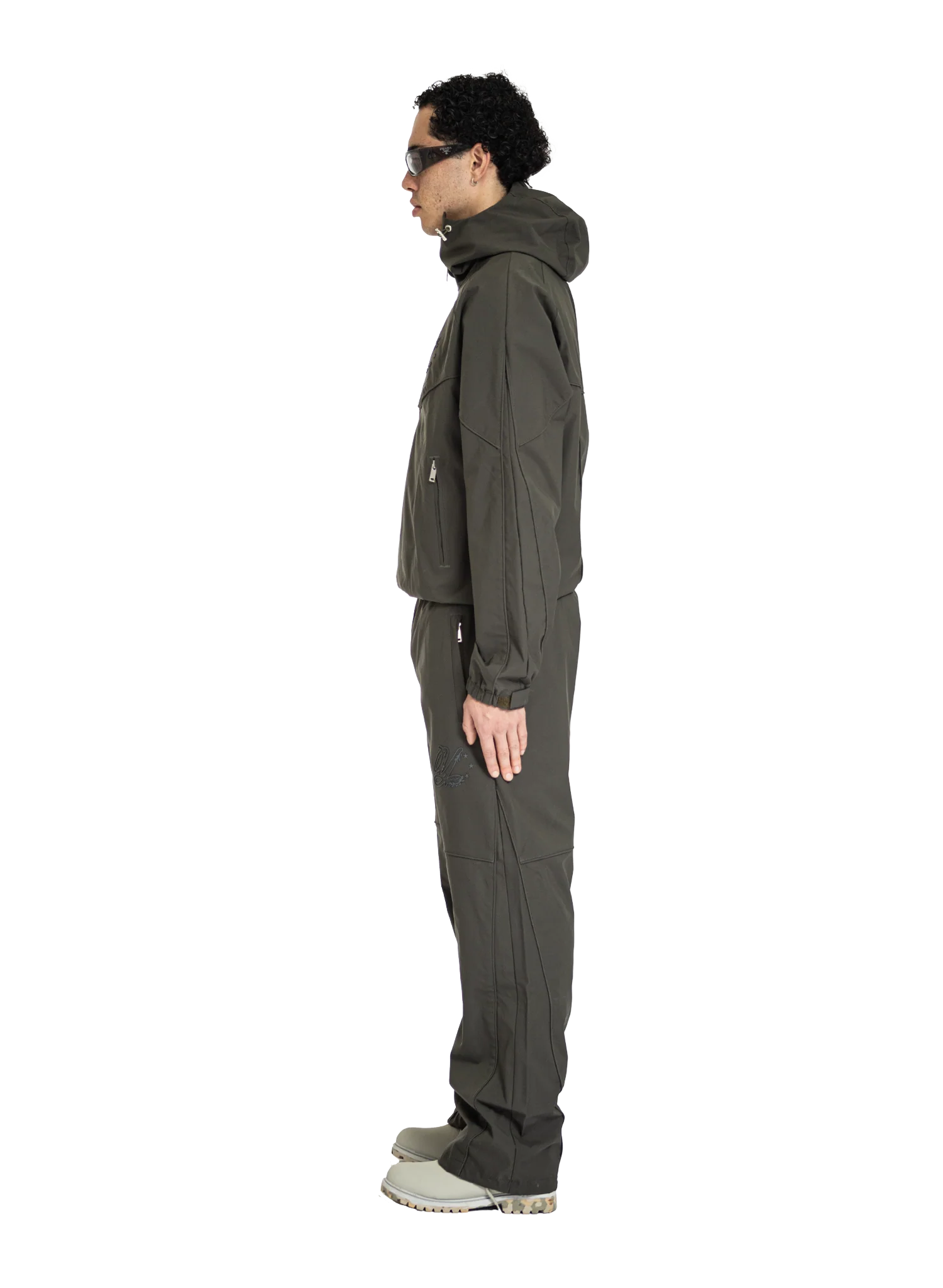 NYLON PANTS DARK GREEN - Image 3